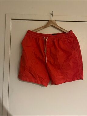 J. Crew Men's Red Flat Front Shorts